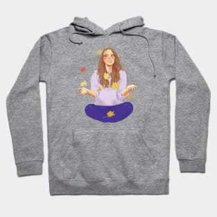 girl and leaves Hoodie